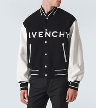Givenchy Wool-blend and leather bomber jacket
