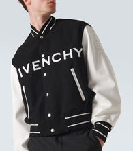 Givenchy Wool-blend and leather bomber jacket