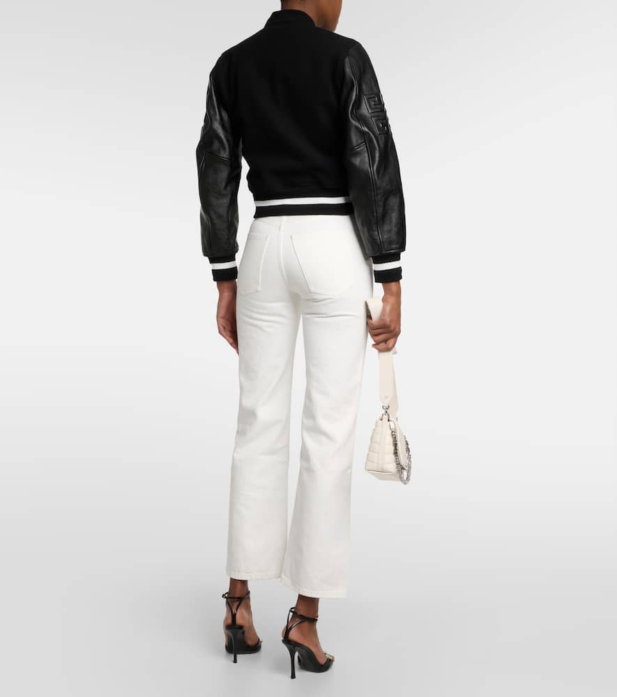 Givenchy Wool-blend and leather varsity jacket