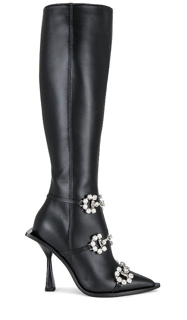 God Save Queens Two Steps From Hell Boots in Black - God Save Queens - Two Steps From Hell - Bottes noires - God Save Queens 离地狱两步之遥黑色靴子 - God Save Queens Two Steps From Hell Stiefel in Schwarz - God Save Queens Two Steps From Hell 부츠 블랙 색상 - Stivali God Save Queens a due passi dall'inferno in nero