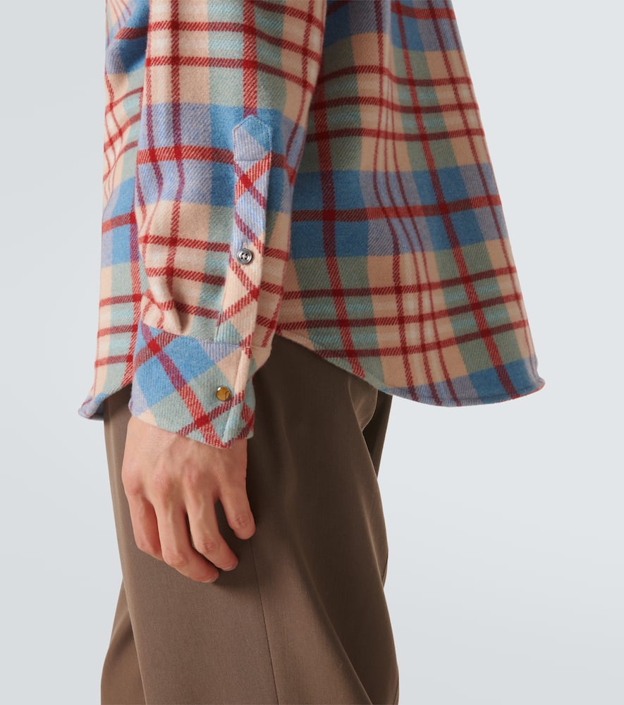 God's True Cashmere Al's Run plaid cashmere shirt