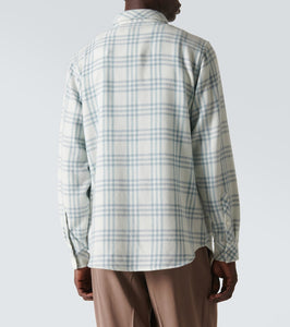 God's True Cashmere Morning Dew plaid cashmere shirt