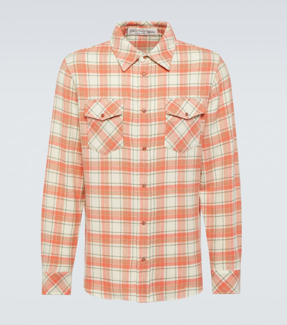 God's True Cashmere Plaid cashmere shirt