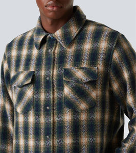 God's True Cashmere Tartan cashmere shirt