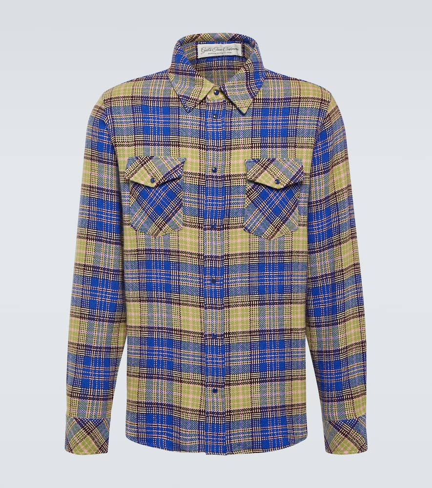 God's True Cashmere Tartan cashmere shirt