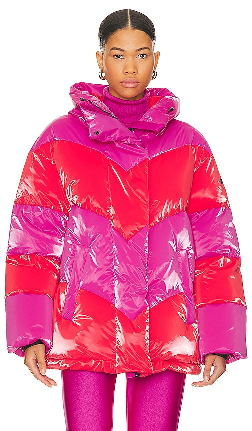 Goldbergh Candy Cane Ski Jacket in Pink