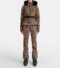 Goldbergh Felis leopard-print down ski jacket