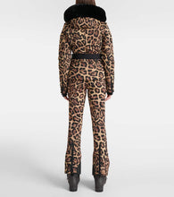 Goldbergh Felis leopard-print down ski jacket