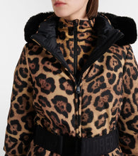 Goldbergh Felis leopard-print down ski jacket
