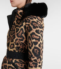 Goldbergh Felis leopard-print down ski jacket