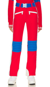 Goldbergh Goalie Ski Trackpants & Sweatpants in Red - Pantalon de ski de gardien de but Goldbergh en rouge - Goldbergh 红色守门员滑雪裤 - Goldbergh Goalie Skihose in Rot - Goldbergh 골키퍼 스키 팬츠레드 색상 - Pantaloni da sci Goldbergh Goalie in rosso