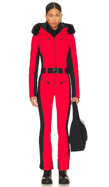 Goldbergh Parry Ski Faux Fur Jumpsuit in Red - Goldbergh Parry Ski - Combinaison en fausse fourrure rouge - Goldbergh Parry 红色滑雪人造毛皮连身裤 - Goldbergh Parry Ski-Overall aus Kunstfell in Rot - Goldbergh Parry Ski 인조 퍼 점프수트레드 색상 - Tuta in pelliccia sintetica Goldbergh Parry Ski in rosso