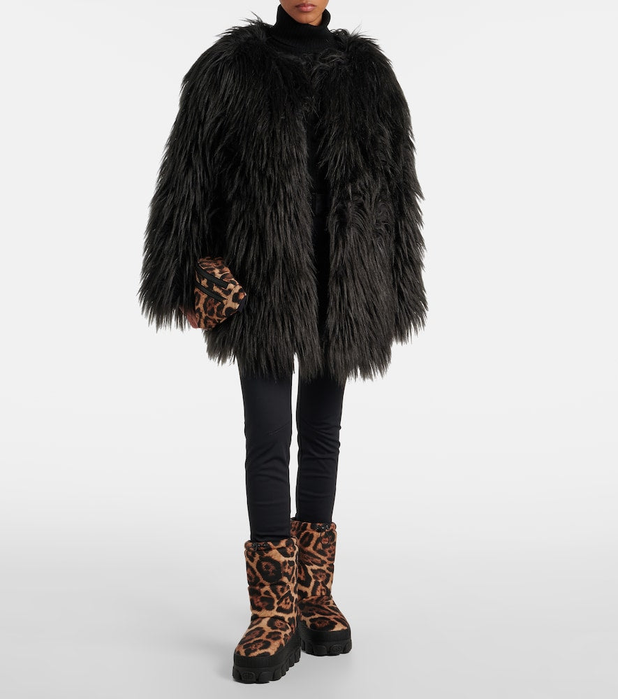 Goldbergh Snowy leopard-print snow boots