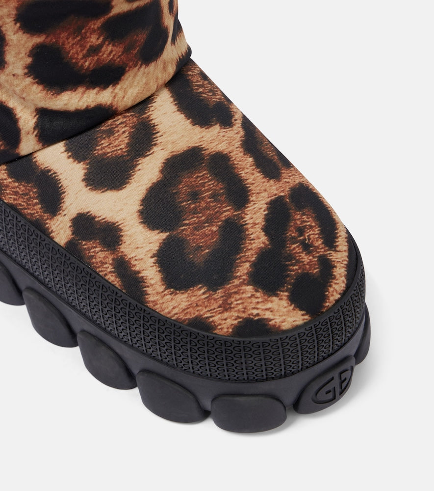 Goldbergh Snowy leopard-print snow boots
