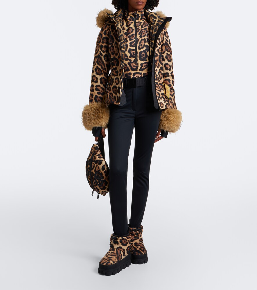 Brown Goldbergh Anika leopard-print snow boots - Flat Boots