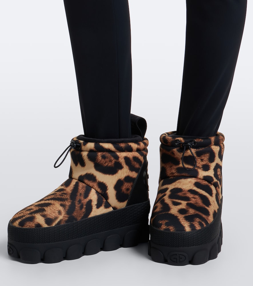 Brown Goldbergh Anika leopard-print snow boots - Flat Boots