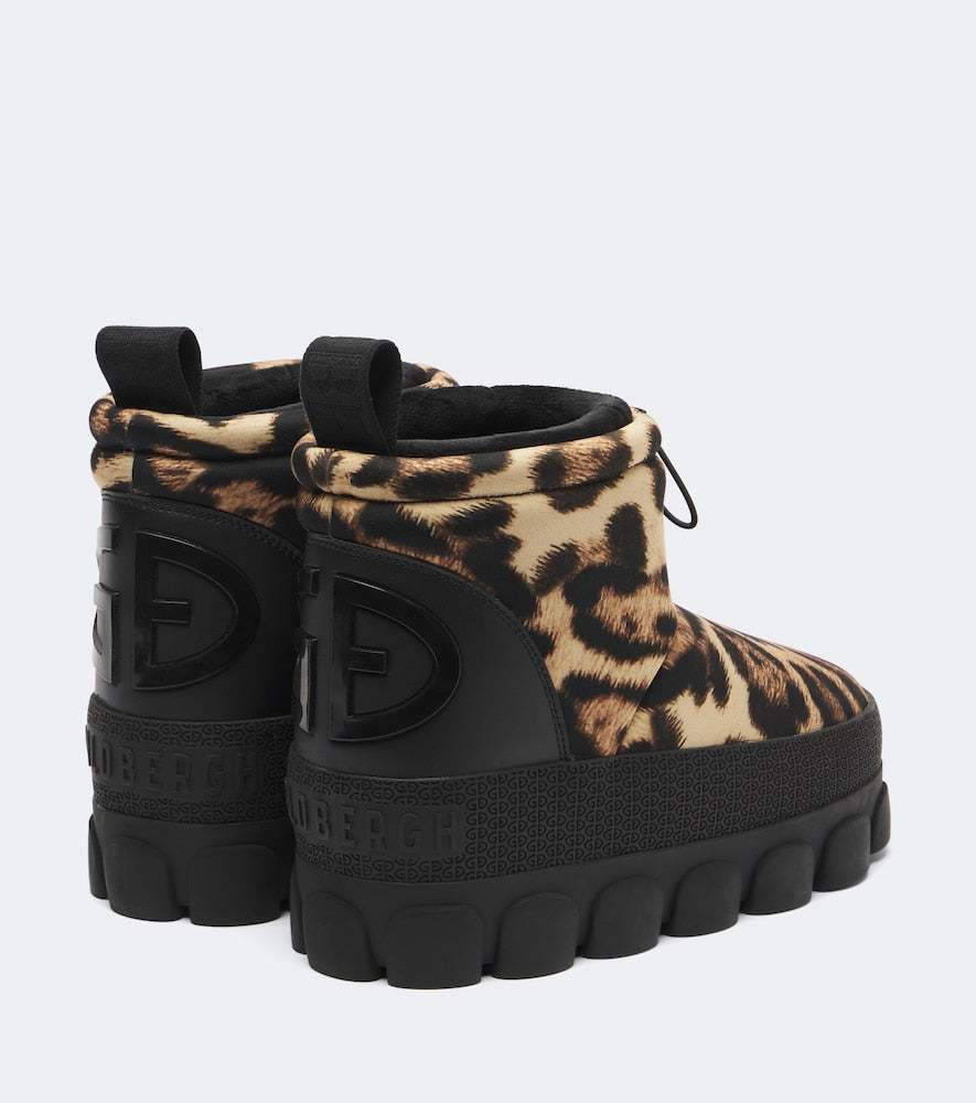 Brown Goldbergh Anika leopard-print snow boots - Flat Boots