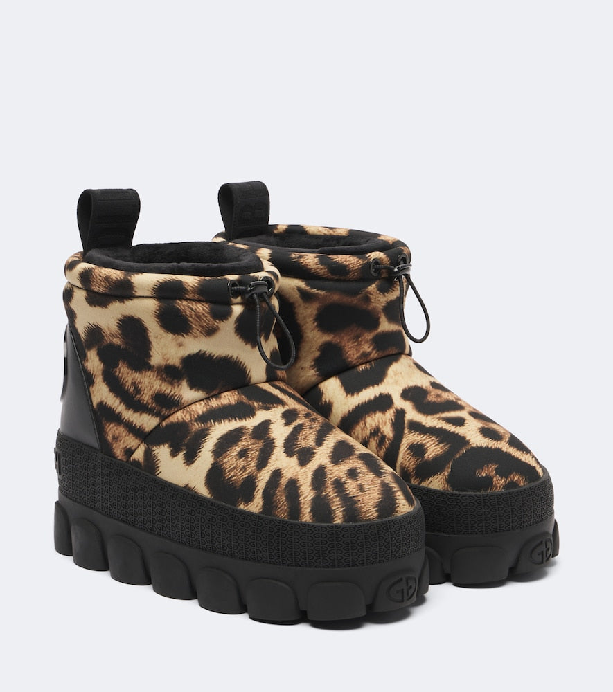 Brown Goldbergh Anika leopard-print snow boots - Flat Boots