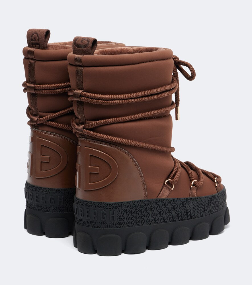 Goldbergh Frederica lace-up snow boots in Brown - Flat Boots