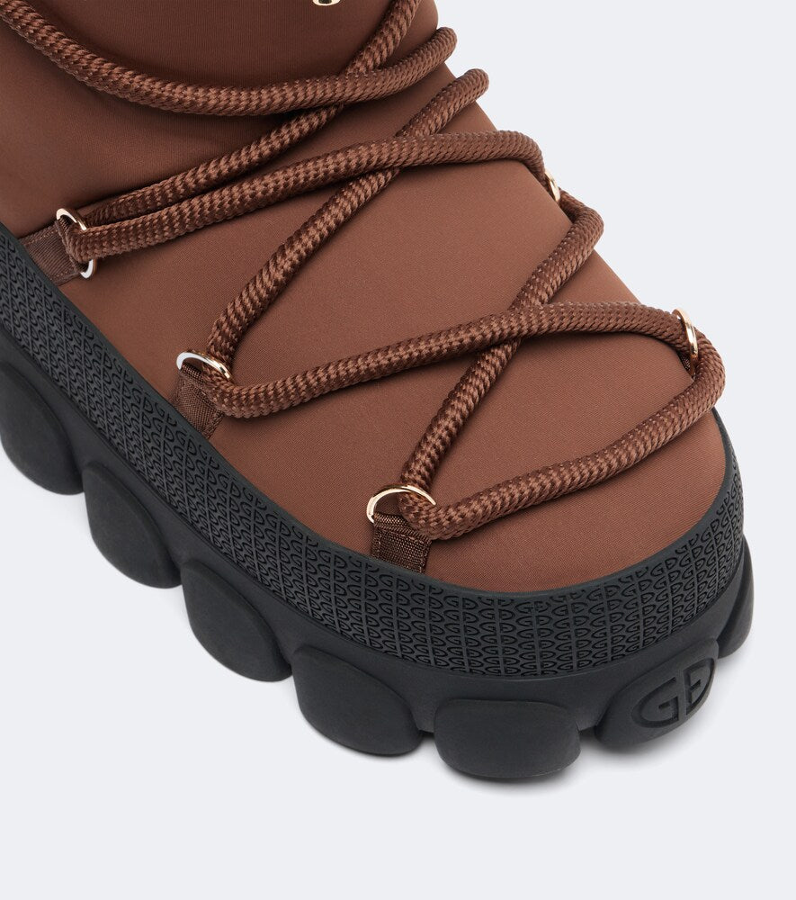 Goldbergh Frederica lace-up snow boots in Brown - Flat Boots