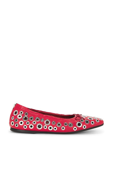 Golden Goose Amy Flat in Red | Lipstick Red Ballet Flats for Women