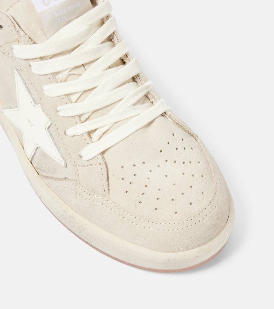 Golden Goose Ball Star 2 leather-trimmed suede sneakers