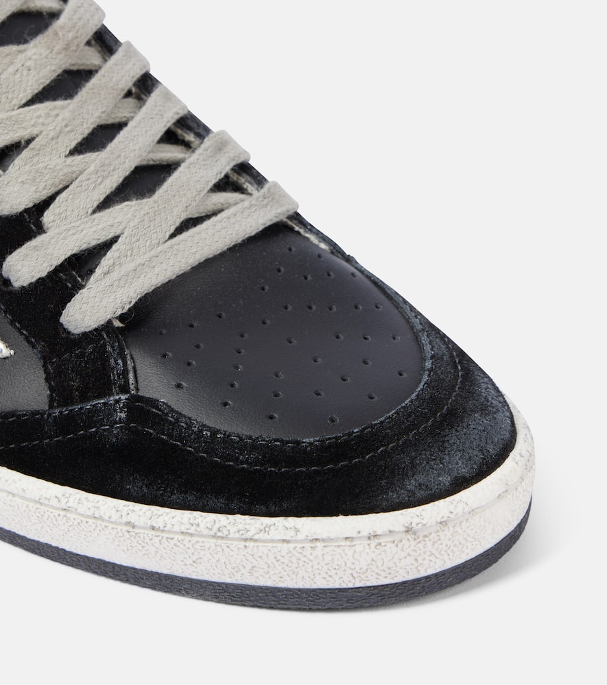 Golden Goose Ball Star leather and velvet sneakers