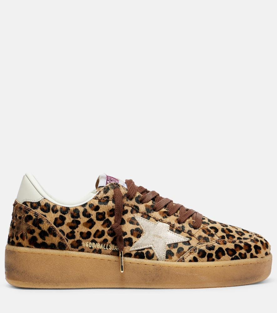Golden Goose Ball Star printed calf hair sneakers