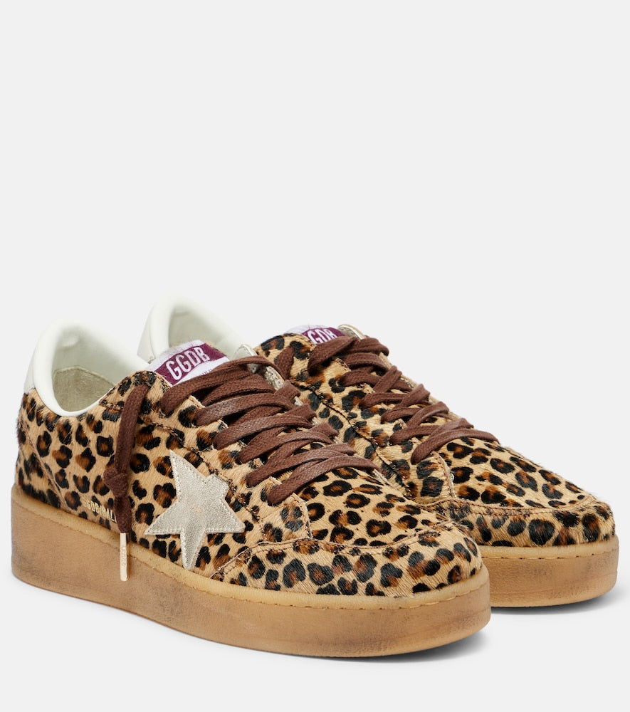 Golden Goose Ball Star printed calf hair sneakers