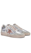 Golden Goose Ballstar Sneaker in Metallic Silver