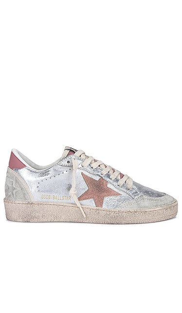 Golden Goose Ballstar Sneaker in Metallic Silver - Baskets Golden Goose Ballstar en argent métallisé - Golden Goose Ballstar 金属银色运动鞋 - Golden Goose Ballstar Sneaker in Metallic-Silber - 골든구스 볼스타 스니커즈 메탈릭 실버 색상 - Sneaker Golden Goose Ballstar in argento metallizzato