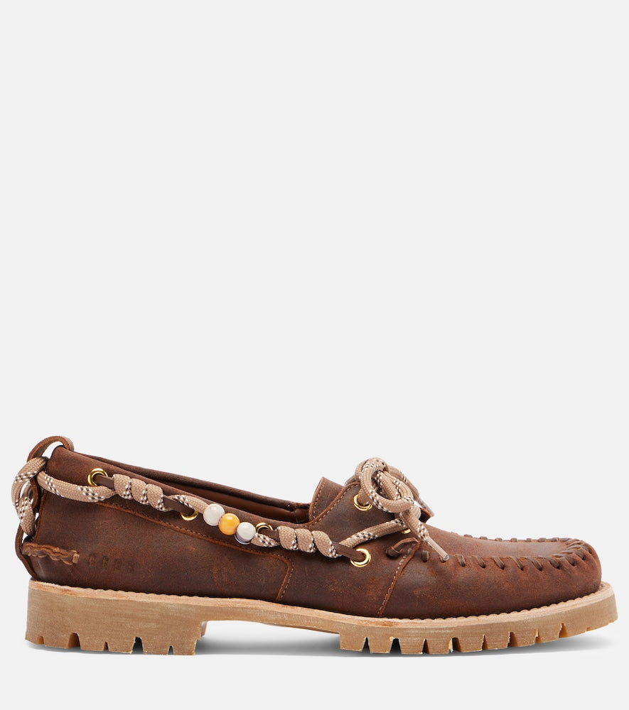 Golden Goose Cruise beaded suede boat shoes