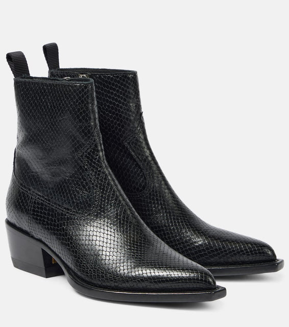 Golden Goose Debbie snake-effect leather ankle boots
