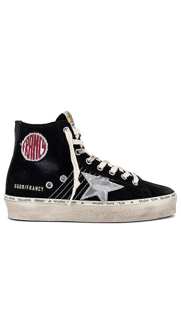 Golden Goose Hi Francy Sneaker in Black - Baskets Golden Goose Hi Francy en noir - Golden Goose Hi Francy 黑色运动鞋 - Golden Goose Hi Francy Sneaker in Schwarz - Golden Goose Hi Francy 스니커즈블랙 컬러 - Sneaker Golden Goose Hi Francy in nero