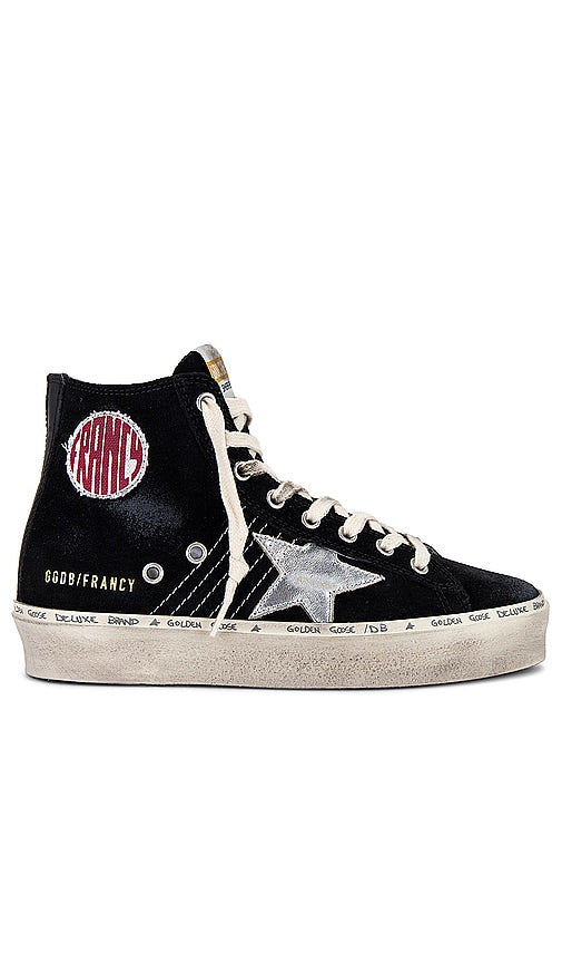 Golden Goose Hi Francy Sneaker in Black - Baskets Golden Goose Hi Francy en noir - Golden Goose Hi Francy 黑色运动鞋 - Golden Goose Hi Francy Sneaker in Schwarz - Golden Goose Hi Francy 스니커즈블랙 컬러 - Sneaker Golden Goose Hi Francy in nero