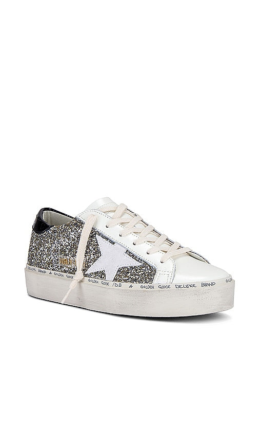 Golden Goose Hi Star Sneaker in Metallic Neutral