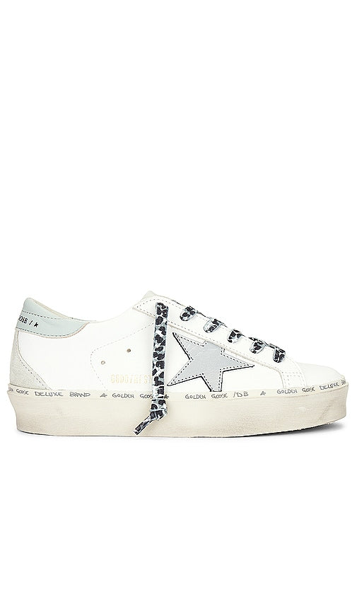 Golden Goose Hi Star Sneaker in White - Baskets Golden Goose Hi Star en blanc - Golden Goose Hi Star 白色运动鞋 - Golden Goose Hi Star Sneaker in Weiß - Golden Goose 하이스타 스니커즈화이트 색상 - Sneaker Golden Goose Hi Star in bianco
