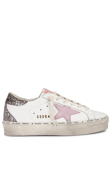 Golden Goose Hi Star Sneaker in White - Baskets Golden Goose Hi Star en blanc - Golden Goose Hi Star 白色运动鞋 - Golden Goose Hi Star Sneaker in Weiß - Golden Goose 하이스타 스니커즈화이트 색상 - Sneaker Golden Goose Hi Star in bianco