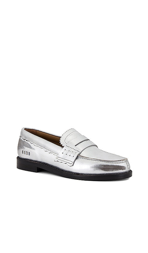 Golden Goose Jerry Loafer in Metallic Silver