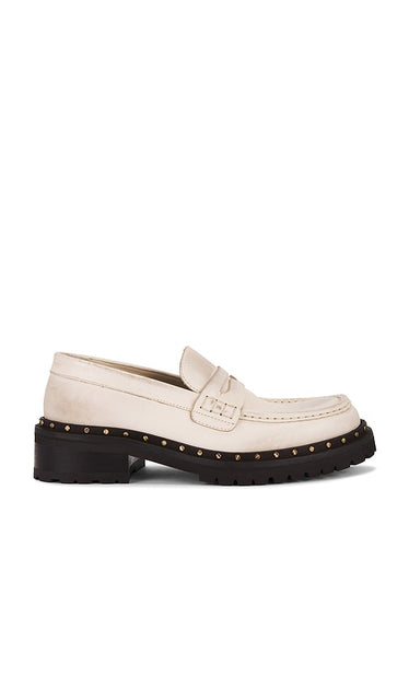 Golden Goose Jerry Rock Loafer in Cream | Butter Loafers & Oxfords Flats for Women