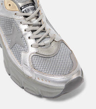 Golden Goose Lightstar metallic leather and mesh sneakers