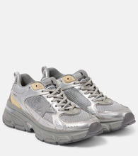 Golden Goose Lightstar metallic leather and mesh sneakers