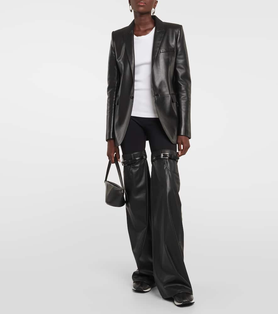 Golden Goose Marathon leather-trimmed sneakers