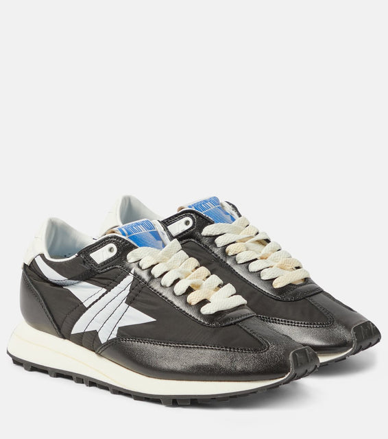 Golden Goose Marathon leather-trimmed sneakers