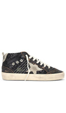Golden Goose Mid Star Sneaker in Black - Baskets Golden Goose Mid Star en noir - Golden Goose 黑色 Mid Star 运动鞋 - Golden Goose Mid Star Sneaker in Schwarz - Golden Goose 미드스타 스니커즈블랙 색상 - Sneaker Golden Goose Mid Star di colore nero