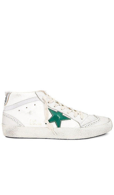 Golden Goose Mid Star Sneaker in Cream - Baskets Golden Goose Mid Star en crème - Golden Goose Mid Star 奶油色运动鞋 - Golden Goose Mid Star Sneaker in Creme - Golden Goose 미드스타 스니커즈크림 색상 - Sneaker Golden Goose Mid Star color crema