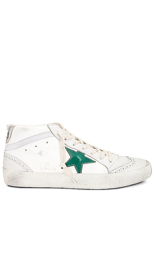 Golden Goose Mid Star Sneaker in Cream - Baskets Golden Goose Mid Star en crème - Golden Goose Mid Star 奶油色运动鞋 - Golden Goose Mid Star Sneaker in Creme - Golden Goose 미드스타 스니커즈크림 색상 - Sneaker Golden Goose Mid Star color crema