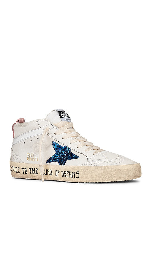 Golden Goose Mid Star Sneaker in White