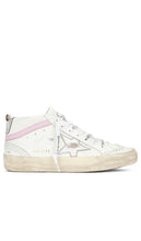 Golden Goose Mid Star Sneaker in White - Baskets Golden Goose Mid Star en blanc - Golden Goose 白色 Mid Star 运动鞋 - Golden Goose Mid Star Sneaker in Weiß - Golden Goose 미드스타 스니커즈화이트 색상 - Sneaker Golden Goose Mid Star in bianco