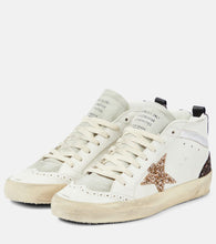 Golden Goose Mid Star glitter leather sneakers